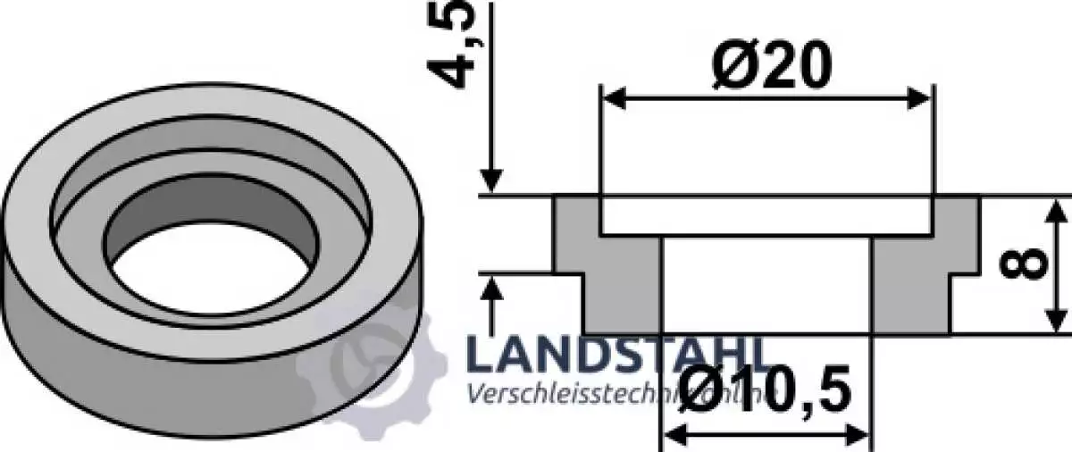 Buchse für Strohhäcksler-Messer
